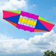 thumbnail image 1 of Cometa deportiva multicolor, juguete de playa deportivo fácil de volar, cometa voladora de ocio 250 cm x 80 cm estereoscópica para viajes al jardín al CUTICAT cometa al aire libre, 1 of 8