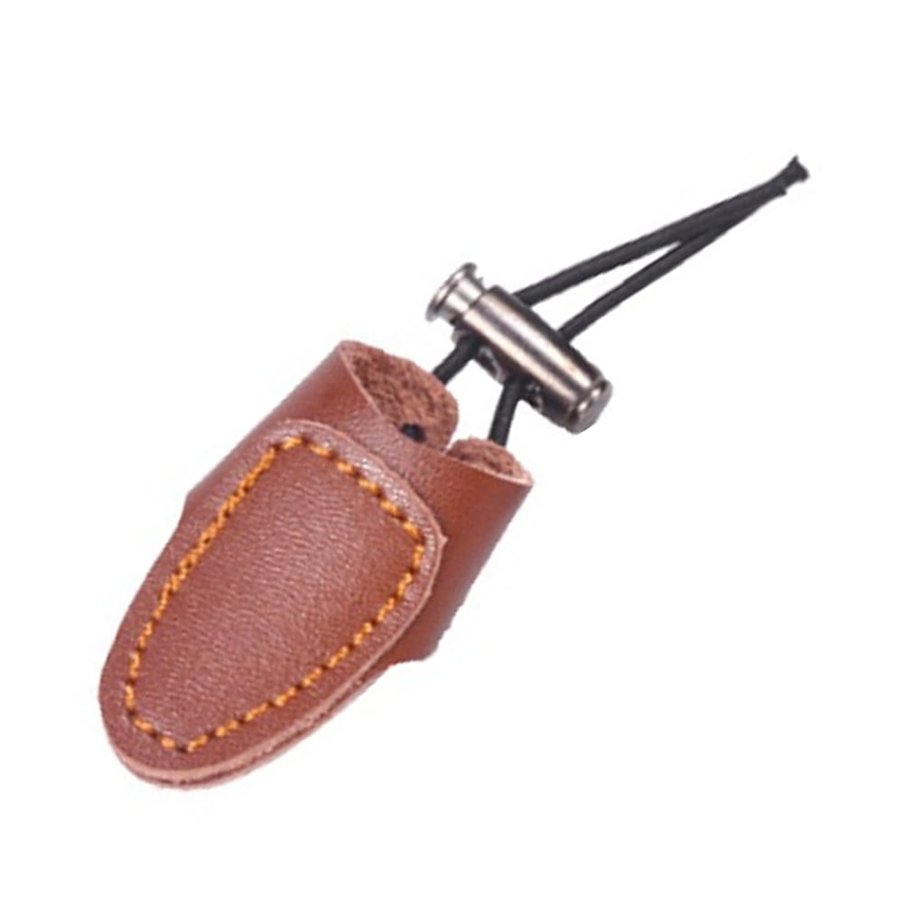 Soft Leather Thumb Ring Archery Finger Protector Recurve Bow Finger