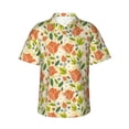thumbnail image 2 of Xecao Rose Daisy print Hawaiian shirt - a stylish short-sleeve button-down for men, perfect for casual beach and tropical outings., 2 of 9