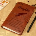 thumbnail image 2 of ZUARFY Advanced Elegant Handcrafted Diary Notebook Engraved Leather Journal Message Note Book to My Daughter Son Man Wife Handwriting Pocketbook, 2 of 16