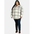thumbnail image 2 of Terra & Sky Women's Plus Size Faux Shearling Shacket, Sizes 0X-5X, 2 of 4