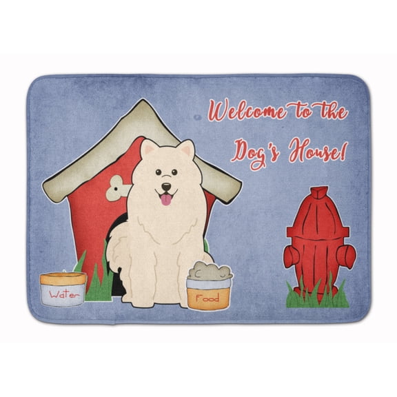 Dog House Collection Samoyed Machine Washable Memory Foam Mat