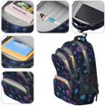 thumbnail image 4 of Game Controller Black Pattern Backpack for School, Cute School Bag with Adjustable Shoulder Straps and Padded Back, 16.9"x12.6"x5.9", 4 of 5