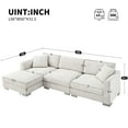 thumbnail image 2 of Harper & Bright Designs Modern L-Shaped Sectional Sofa with 2 Pillows, 3-Seat Oversized Chaise Lounge, Chenille Fabric Cloud Couch Set for Living Room Apartment Office, 96*56" Minsk Gray, 2 of 20
