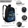 thumbnail image 5 of Uourmeti Turtle and Floral Pattern Smooth Zipper Backpack for School Shopping, Adjustable Shoulder Straps Travel Backpack Lightweight School Backpack, 5 of 6
