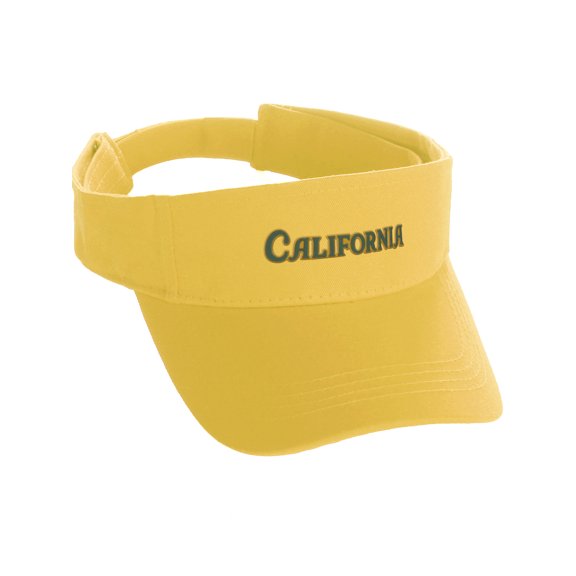 Daxton USA States Sport Golf Sun Protection Visor Headwear Hat, Yellow Visor California
