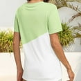 thumbnail image 4 of ZyeKqe Women Short Sleeve Shirts Color Block Summer Tops Round Neck Casual Loose T Shirts Tees, 4 of 4