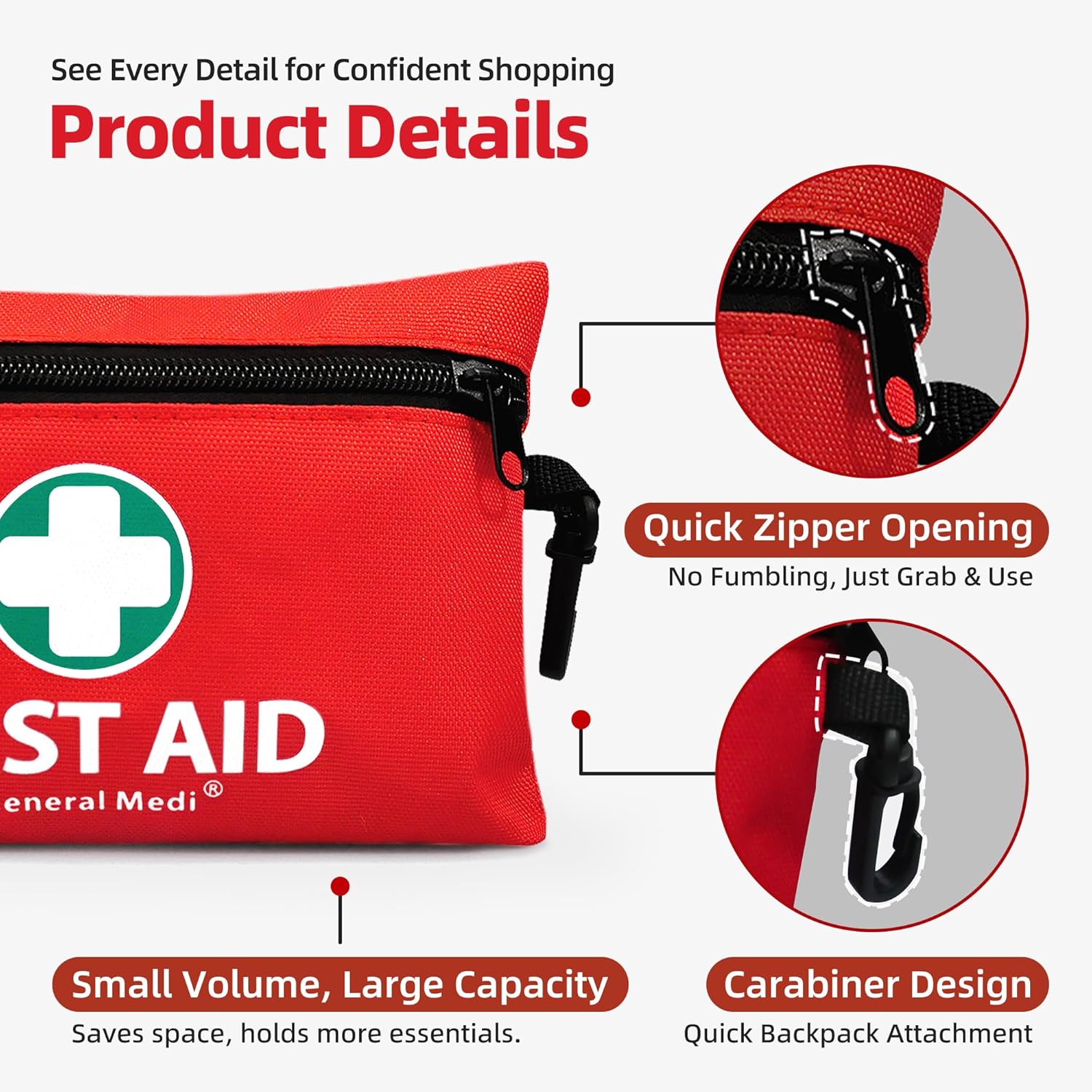 General Medi Mini First Aid Kit 110 Pieces Red photo 6