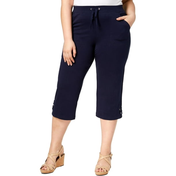 karen scott plus size drawstring pants