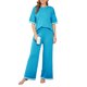 thumbnail image 1 of Lucakuins - Conjuntos informales de 2 piezas para mujer, manga larga, cuello redondo, pantalones de pierna ancha, conjuntos de ropa de calle Lucakuins  moda, 1 of 9