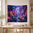 thumbnail image 5 of Bioluminescent Forest with Glowing Flora and Floating Orbs, Mystical Fantasy for Fantasy Lovers, Enchanted Wall Art, Housewarming Gift, Tapestry Wall Hanging for Bedroom and Living Room, 5 of 7