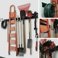 thumbnail image 6 of 15 PCS Tool Storage Rack, Garage Storage Wall Mount Organizer Garden Tool Heavy Duty Racks Broom Holder Hooks Hangers Max 420lb for Rake Shovel Lawn Garden, 6 of 6