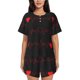 thumbnail image 1 of Balery Cardiogram and Heart Conjunto de Pijama para Mujer con Estampado, Dos Piezas de Manga Corta y Shorts, Ropa de Dormir Suave con Cuello Redondo y Bolsillos-Small, 1 of 6