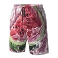 thumbnail image 4 of Salouo Watermelon Splash Realism Art Pattern Swim Trunks for Men,Men's Hawaiian Bathing Suit Swimsuits Quick Dry Swimming Board Shorts Beach Shorts with Pockets-Large, 4 of 6