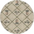 thumbnail image 2 of Addison Rugs Dream Shag Premium Machine Washable Transitional Bamboo & Pineapples Palm Round Rug, 8' x 8', 2 of 8
