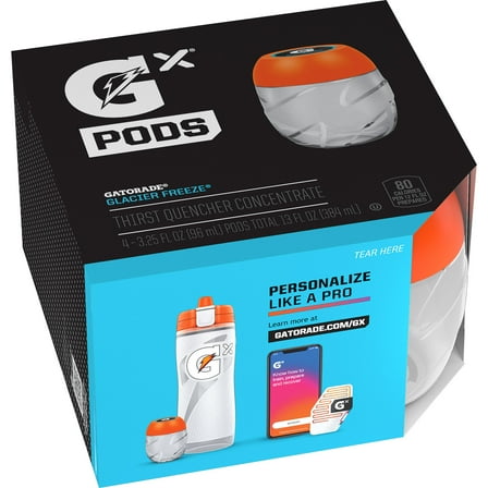 Gatorade GX Glacier Freeze Flavor Pod, 3.25 fl oz, 4 Count