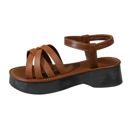 

PEASKJP Woman Sandals Women s Bloom comfort sandal with +Comfort Foam and Wide Widths Available (Brown 8.5)
