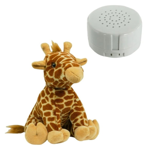 Giraffe 16 Inch Plush Toy with Recorder -  Soft Interactive Stuffed Animal for Kids
