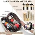 thumbnail image 5 of YOOLIFE Initial Makeup Bag Cosmetic Bag, Monogram Travel Makeup Bag with Zipper Makeup Bag Cute Skincare Bag Travel Essentials Personalized Gifts for Women, 5 of 7