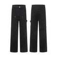 thumbnail image 4 of Mens High Waist Straight Leg Cargo Jeans with Pockets Durable Versatile For Outdoor Work And Casual Everyday Wear, 4 of 20
