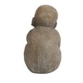 thumbnail image 2 of LuxenHome Weathered Brown MgO Quiet Little Buddha Monk Garden Statue, 2 of 10