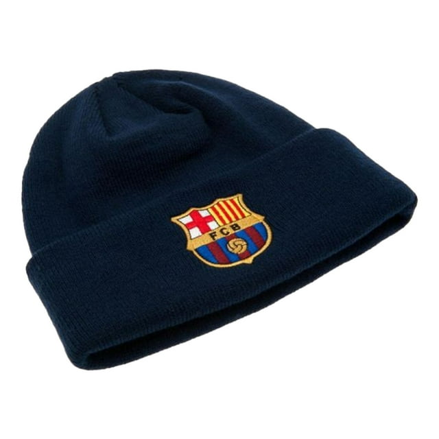 Barcelona FC Adult Knitted Turned Up Cuff Beanie