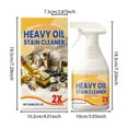 thumbnail image 3 of Kitchen Oil Stain Remover Spray 355ml, Heavy Duty Range Hood Cleaner, Powerful Oil Fume Purifier, Multipurpose Grease Remover for Kitchen Surfaces, Stoves and Vent Hoods, 3.93*7.2in, 3 of 9