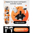 thumbnail image 3 of Joystick Replacement Kit for Meta Quest 3 / Quest 2 Controllers 2× Analog Thumb Sticks + 4× Thumbstick Caps with Tools Compatible Quest 3/2 Accessories for Left/Right Controller Repair, 3 of 6