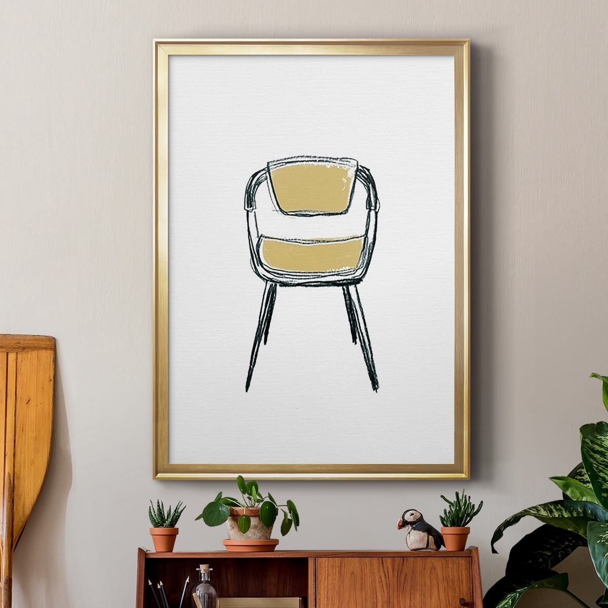 Take a Seat II Premium Framed Print, in Gold, Black, or Silver - Ready to Hang