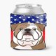 thumbnail image 1 of ""Caroline'S Treasures Bb2149Cc Bandera Americana Y Bulldog Inglés Abrazadera Para Lata O Botella Multicolor"", 1 of 1