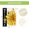 thumbnail image 6 of Spring Summer Bee Sunflower House Flag 28x40 Inch Double Sided, Welcome Holiday Yard Outdoor Decoration, 6 of 6