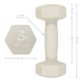 thumbnail image 2 of Par De Mancuernas Hexagonales ELEVA ELEVA-KOS3 Con Forro De Neopreno 3 Lb Color Café Dingo, 2 of 4