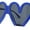 Blue, variant on Womens Lolita Thick Bubble Frame Heart Plastic Sunglasses Purple - Black