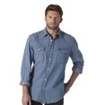 thumbnail image 2 of Wrangler Men's Western Work Shirt Washed Finish, Stonewashed, X-Large, 2 of 4