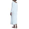 thumbnail image 2 of p.jamas Womens Blue Butterknit Long Nightgown Style-386660-BLUE, 2 of 2