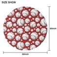 thumbnail image 6 of Red Baseballs Pattern Round Tablecloth 60"x60",Wrinkle Wipeable Table Cloth for Kitchen Dining Room Picnic Patio Party, 6 of 6