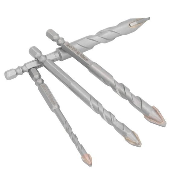 Masonry Drill Bit, Multifunctional Twisted Drill Bit 4Pcs for Ceramic