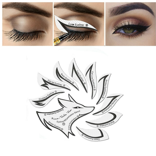 Nine Tail Fox Eyeliner Eyeshadow Sticker, Eyeshadow Pads Stencils