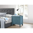 thumbnail image 2 of Passion Furniture Burlington 2-Drawer Teal Nightstand (25 in. H x 17 in. W x 22 in. D), 2 of 5