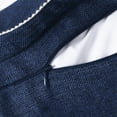 thumbnail image 2 of EvJk Set of 2 Navy Throw Pillow Covers Vintage Linen Trimmed Cushion Covers, 20"x20", 2 of 6