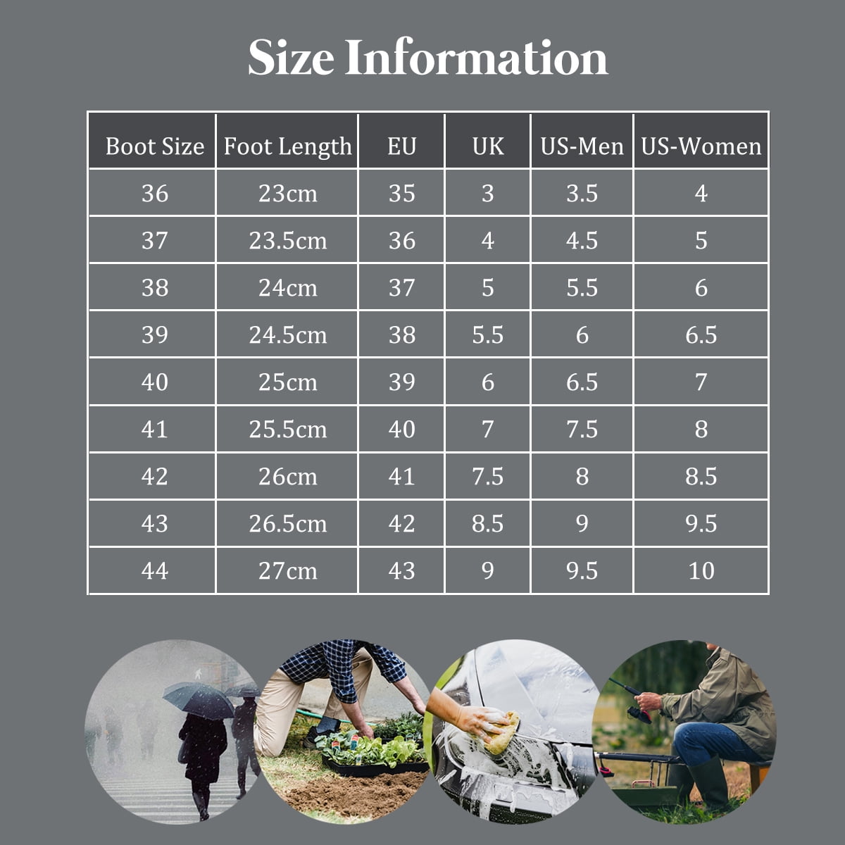 AUXDIQ Rain Boots Men Short Ankle Women Waterproof Rain Shoes Outdoor Garden Shoes