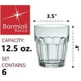 thumbnail image 2 of Bormioli Rocco Rock Bar Stackable Double Old Fashioned Glasses, 13 1/4 Ounce, Set of 6, 2 of 8