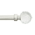 thumbnail image 2 of EXCLUSIVE HOME Crystal Ball 1" Curtain Rod and Coordinating Finial Set, Distressed White, Adjustable 66"-120, 2 of 7