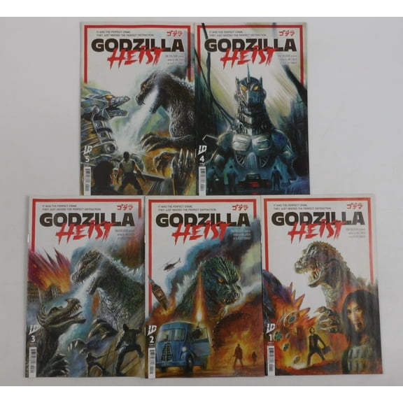 Godzilla: Heist #1-5 VF/NM complete series All Cover A Variants ; IDW