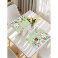 thumbnail image 5 of Easter Bunny Placemats Set of 12, Farmhouse Colorful Eggs Tulip Wood Grain Green Placemats for Dining Table, Place Mats for Kitchen Tabletop, Waterproof Wipeable Dining Table Mats Set, 5 of 9