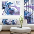 thumbnail image 1 of Symmetrical Fractal Flower in Blue - Floral Canvas Art Print, 1 of 3