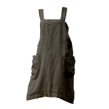 

Cooking Apron with Pockets Long Gift Kitchen Bib for BBQ Women Chef Wife Adults Green M