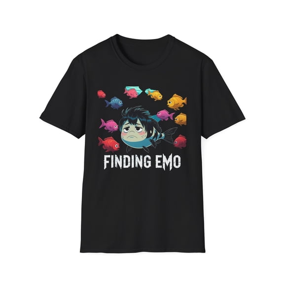 Finding Emo Unisex T-Shirt, Funny Gift for Teens, Quirky Apparel, Casual Wear