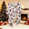 thumbnail image 2 of Family Holiday Pajamas, Family Pajamas, Christmas Pajamas Family, White Snowman Holly Pinecone Long Sleeve Crew Neck Soft Breathable Cozy Loungewear Set for Holiday, 2 of 5