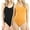 2PK: BLACK/ASH MUSTARD, variant on Women Basic Solid Soft Stretchy Sleeveless Tank Top Bodysuit Leotard (S-XL)